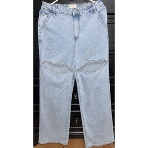 Rhinestone Embellished Wide Leg Size Large Nanamacs Clothing